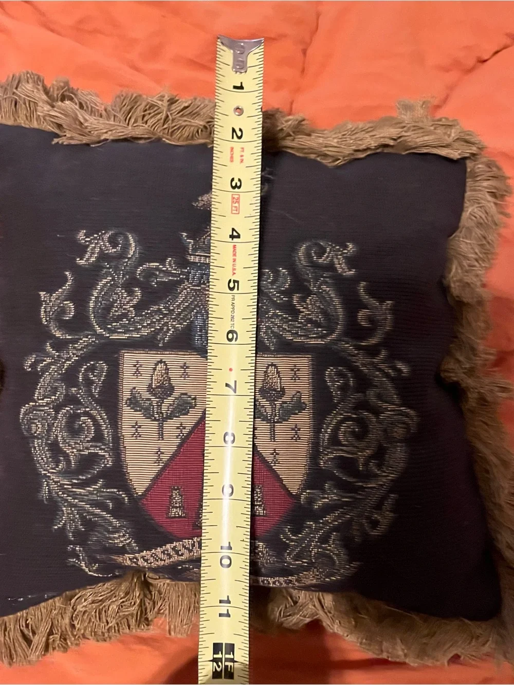 Vintage French-Inspired Pillow Trio | Paris, Oui & Heraldic Crest | Fringe
